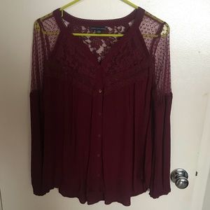 American Eagle Long-Sleeve Blouse